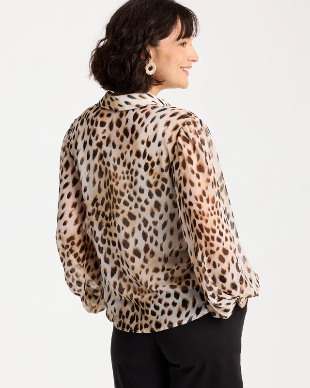 Georgette Animal Print Blouse - image 3